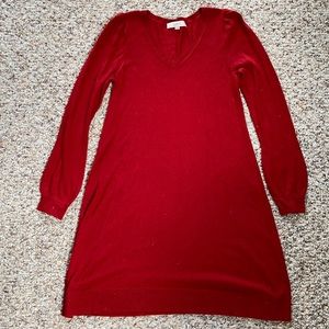 Gorgeous red LOFT sweater dress